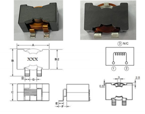 Agbara Inductor Flat Waya Coil Magnetically adakoja Inductor -01