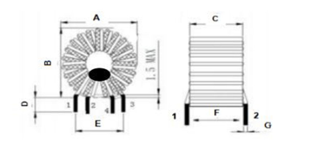 Induktor i personalizuar i fuqisë toroidale me rrymë të lartë Induktor rrethor-01 (4)
